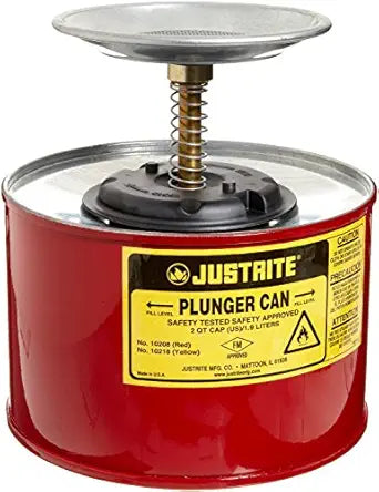 JUSTRITE 10208 Plunger Can1/2 Gal