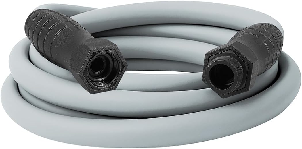 Colors HFZC510GYS-E SwivelGrip® Garden Hose, 5/8" x 10', 3/4" - 11 1/2 GHT Fittings, Slate Grey