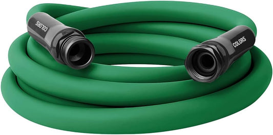 Colors HFZC510GR-E Std Grip Garden Hose 5/8" x 10' 3/4" - 11 1/2 GHT Fittings, Forest Green
