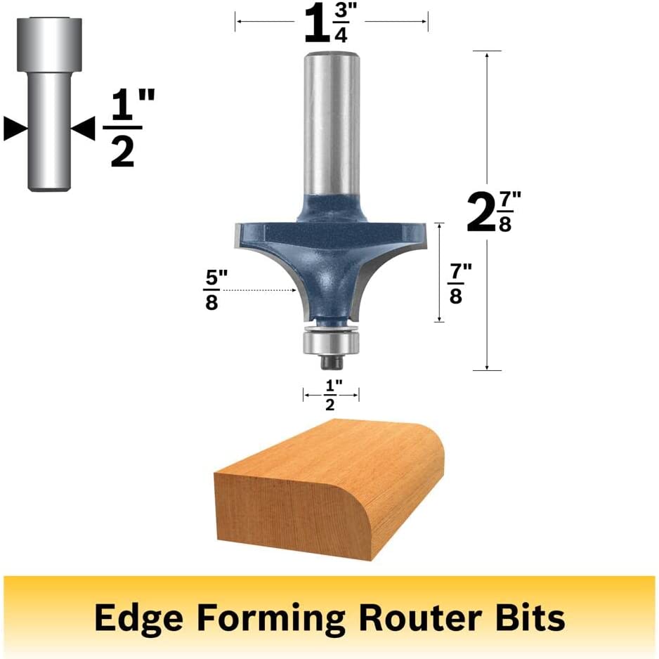 Bosch 85596M 5/8 In. X 7/8 In. Carbide Tipped Roundover Bit