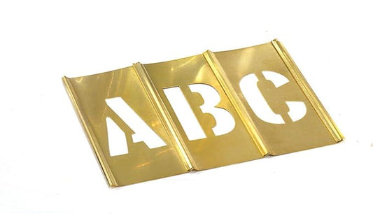 C.H. HANSON® 10033 3" 33Pc Brass Stencil Letter Set