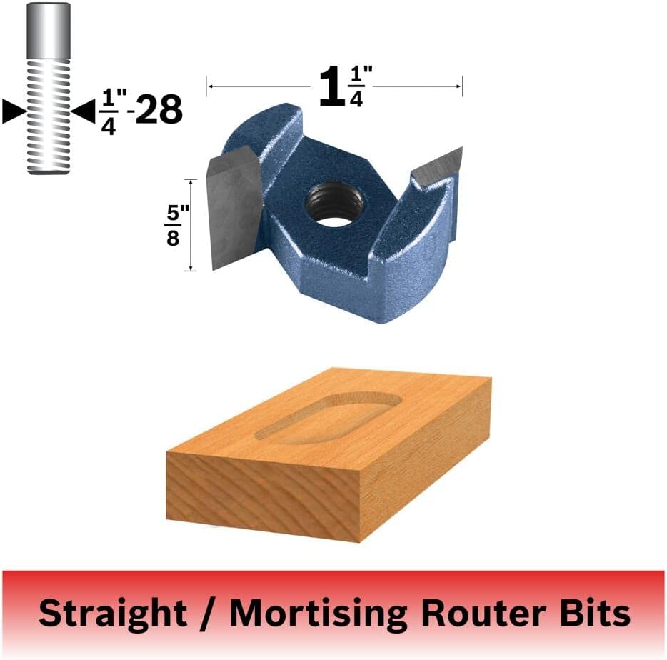 Bosch 85636M 1-1/4 In. X 5/8 In. Carbide Tipped Lock Mortising Bit