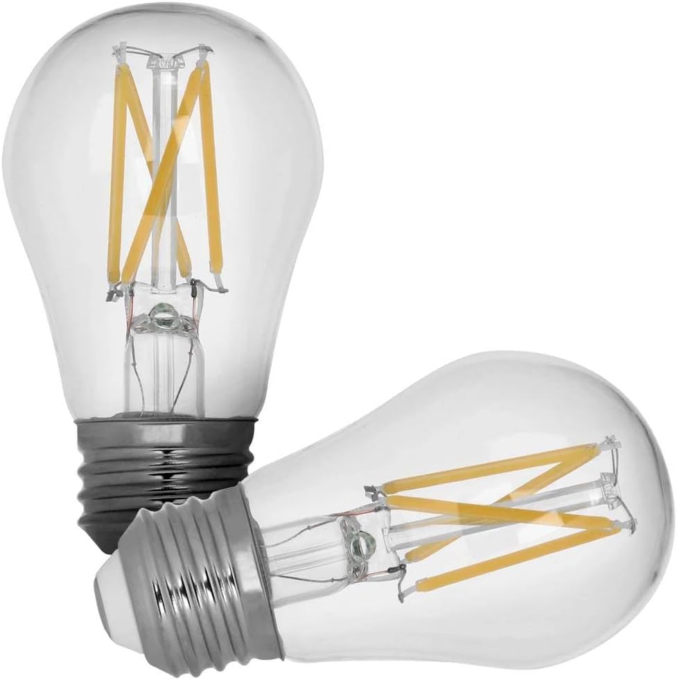 Feit Electric BPA1575927CAFIL/2/RP 10W (75W Replacement) Soft White (2700K) E26 Base A15 Dimmable Enhance Filament LED (2-Pack)