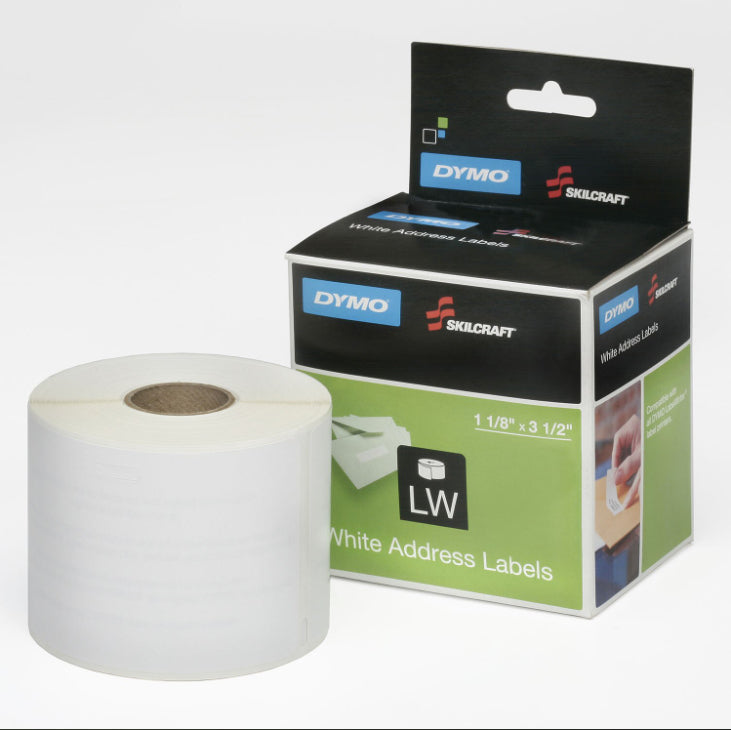 AbilityOne 7530016579756 DYMO SKILCRAFT FILE FOLDER LABEL BLACK ON WHITE