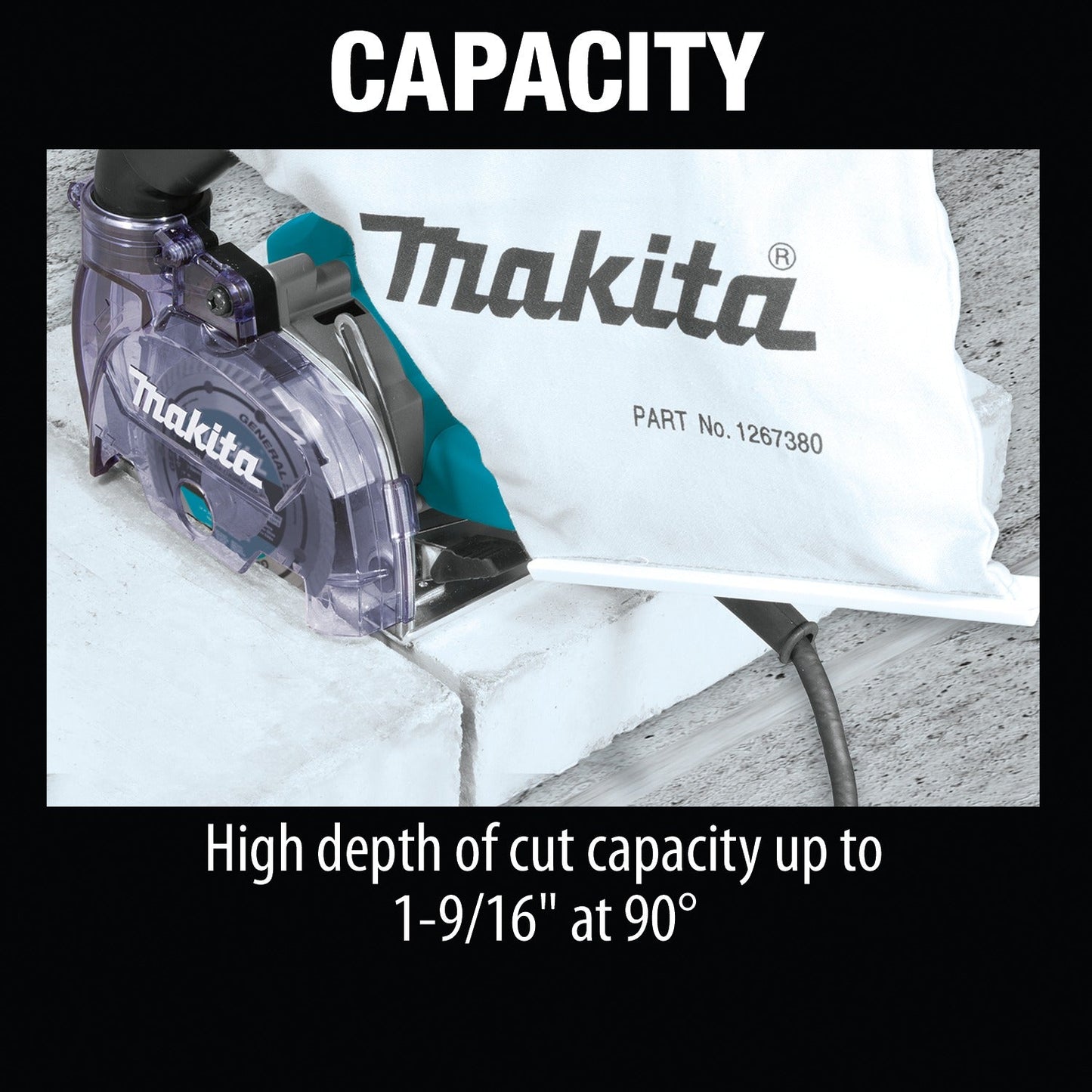 Makita 4100KB 5" Dry Masonry Saw, with Dust Extraction