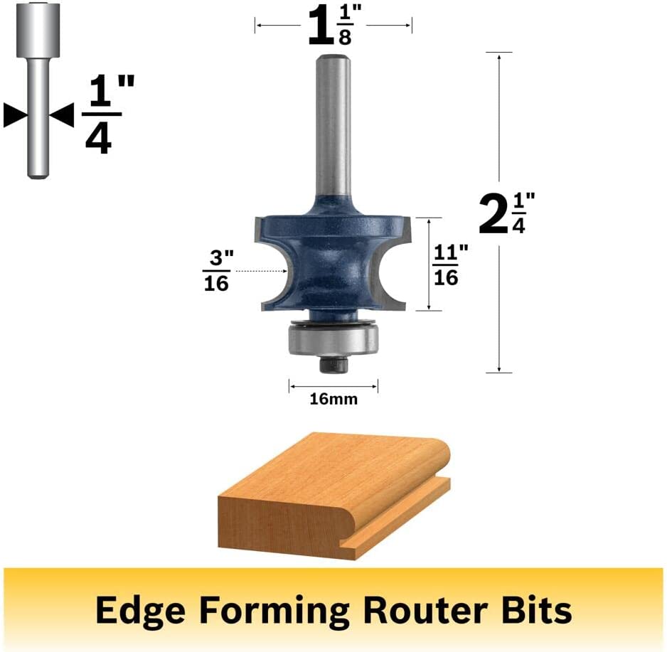 Bosch 85666M 3/16 In. X 11/16 In. Carbide Tipped Edge Beading Bit