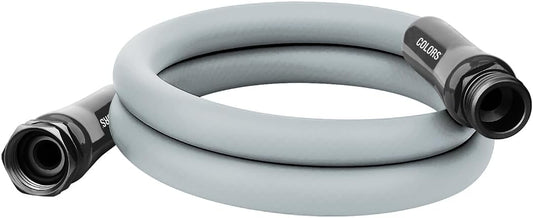 Colors HFZC505GY Std Grip Garden Hose 5/8" x 5' 3/4" - 11 1/2 GHT Fittings, Slate Gray