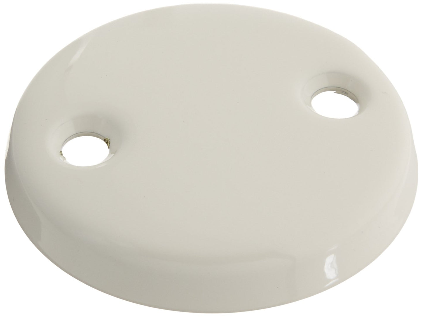 Jones Stephens P3565BI Biscuit Two-Hole Overflow Plate
