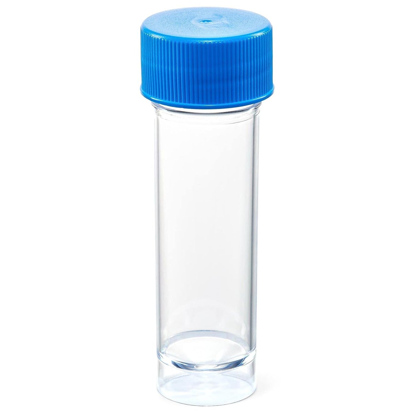 Globe Scientific 109217 Container Universal 30mL Attached Screwcap PS Conical Bottom Self-Standing 100/Bag 5 Bags/Unit