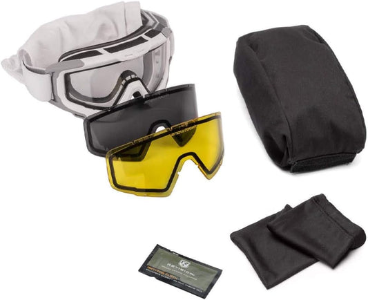 Revision Military 4-0100-0005 Snowhawk® Cold Weather Goggle System Yellow Deluxe Kit - With Gryphon Alpine Balaclava