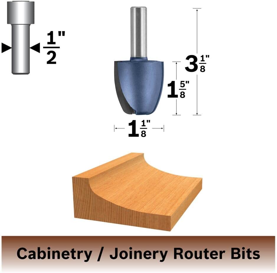 Bosch 85708M 1-1/8 In. X 1-5/8 In. Carbide Tipped Cove Vertical Raised Panel Bit