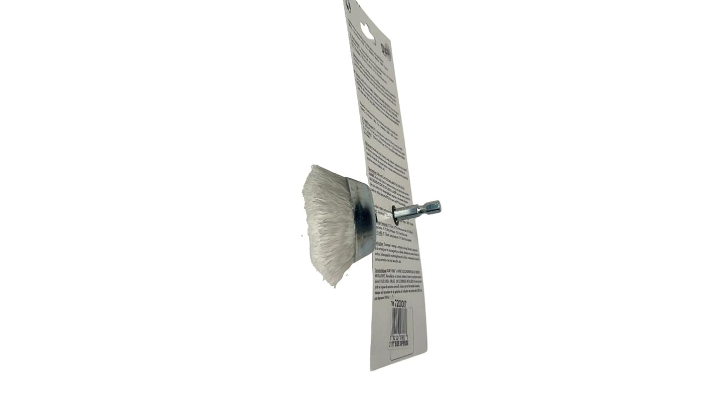 Dico 7200083 Nonabrasive Cup Brush, White, 2.5 inch