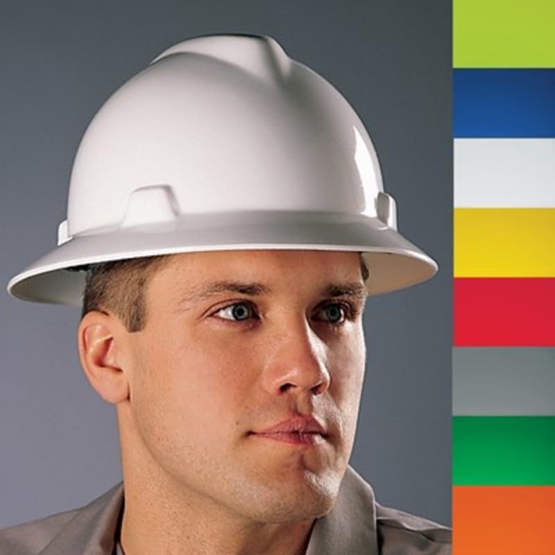 MSA 10021292 Fluorescent Orange V-Gard Hat W/Ratchet Suspensi