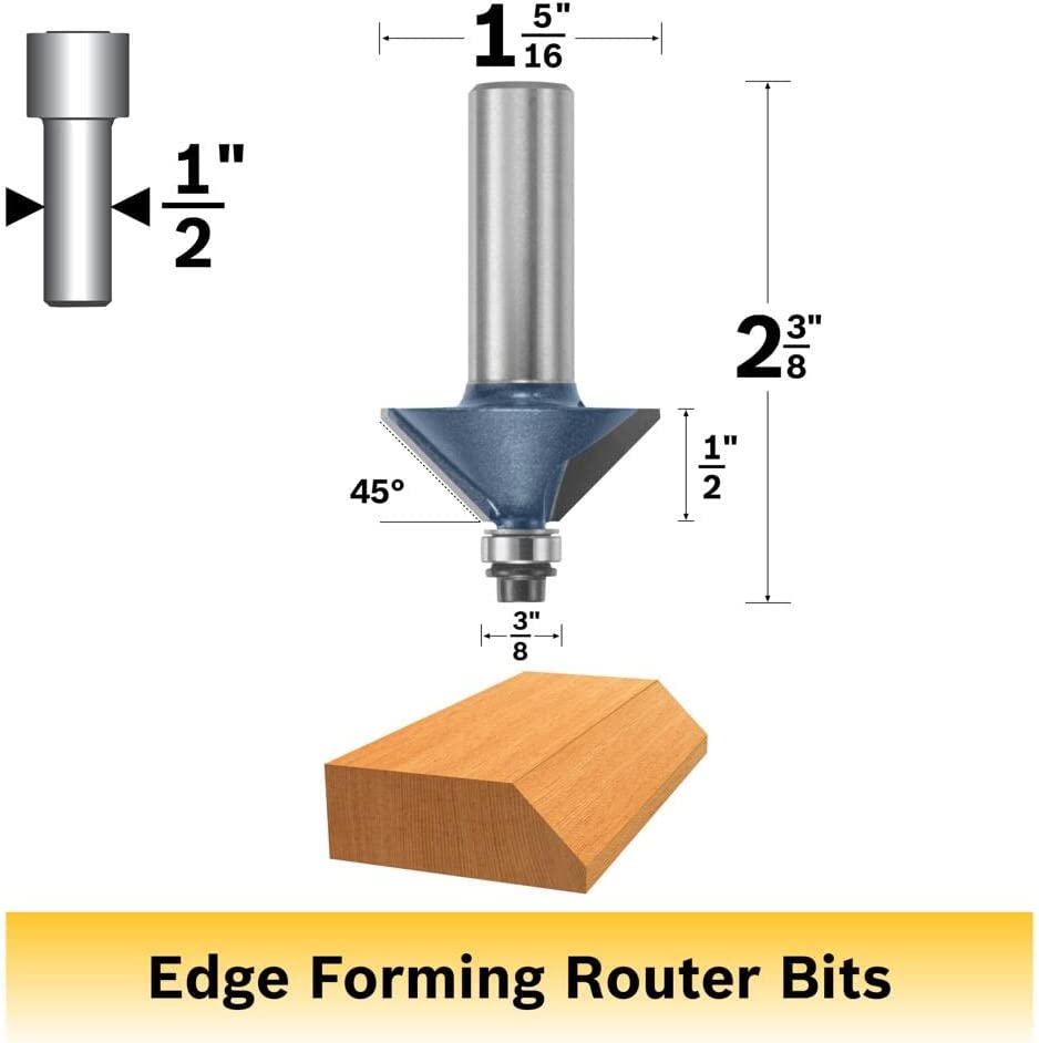 Bosch 85597M 1-5/16 In. X 45° Carbide Tipped Chamfer Bit