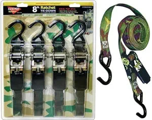 KEEPER 03508-V 8' Camo Ratchet Tie Down1200Lb (4 EA)