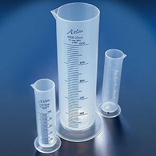 Globe Scientific CPS0100P-1 Graduated cylinder 100mL PP squat formprint gradsclass B