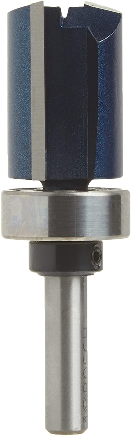 Bosch 85682MC 3/4 In. X 1 In. Carbide-Tipped Double-Flute Top-Bearing Straight Trim Router Bit