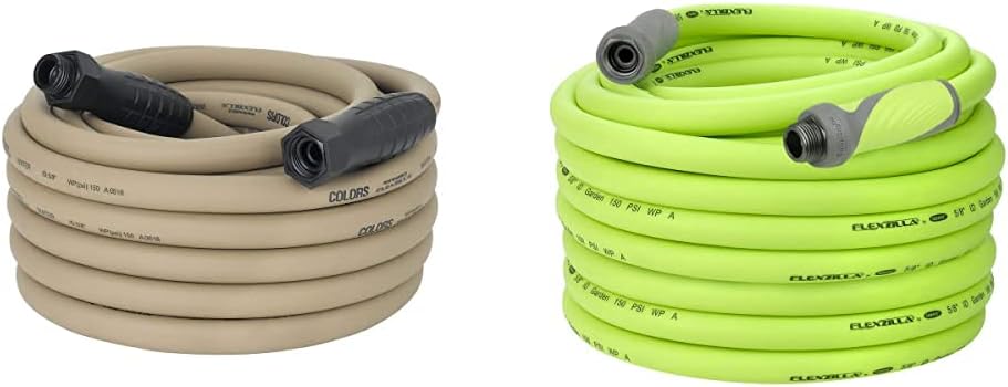 Colors HFZC550BRS-E SwivelGrip® Garden Hose, 5/8" x 50', 3/4" - 11 1/2 GHT Fittings, Brown Mulch