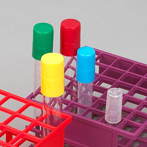 Globe Scientific 118156R Diamond Culture Tube Cap for 20mm Glass Culture Tubes PP Red 100/Bag 5 Bags/Carton