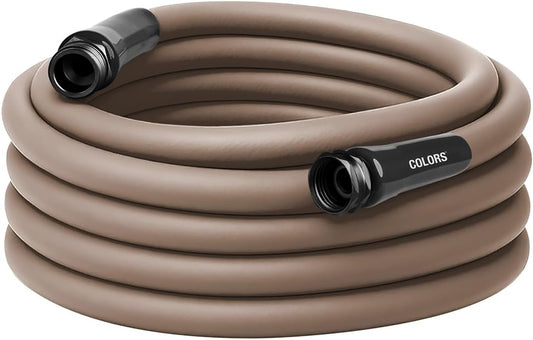 Colors HFZC550BR Std Grip Garden Hose 5/8" x 50' 3/4" - 11 1/2 GHT Fittings, Brown Mulch