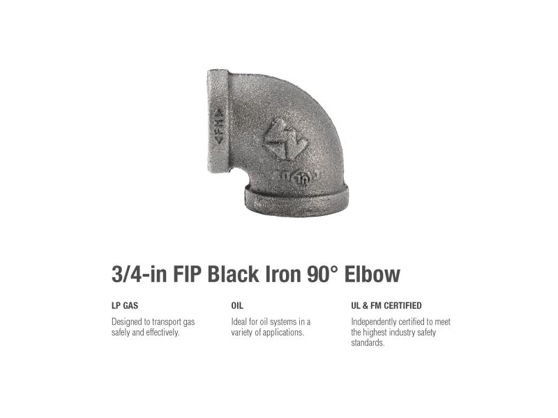 B&K Products 520-004Hn 3/4" Elbow 90