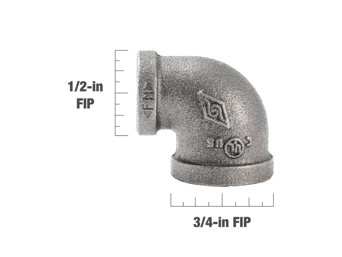 B&K Products 520-143 3/4 X 1/2 Reducing Elbow