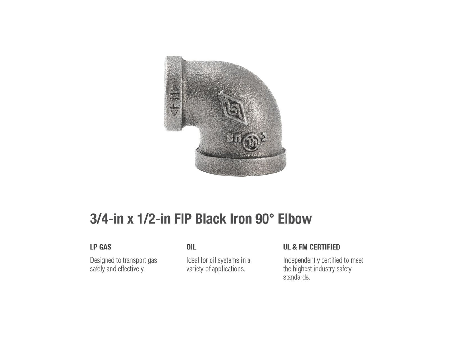 B&K Products 520-143 3/4 X 1/2 Reducing Elbow