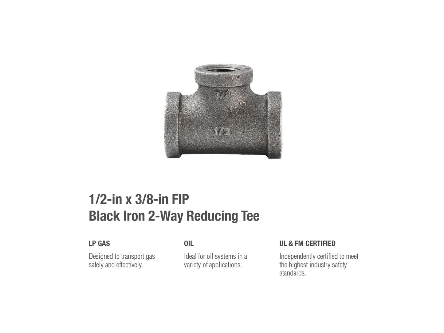 B&K Products 520-662 1-1/4" X 3/8" Reducing Tee