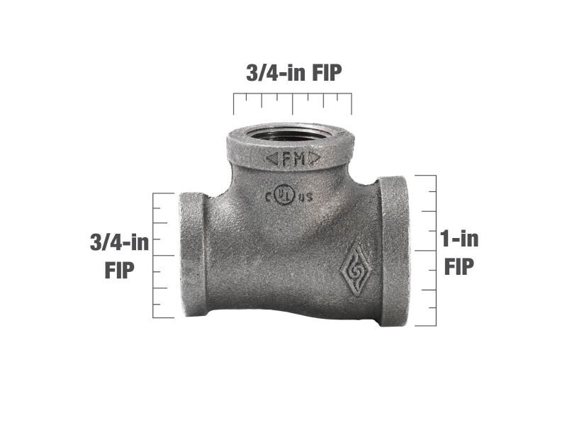 B&K Products 520-663Hc 1-1/4" X 1/2" Reducing Tee