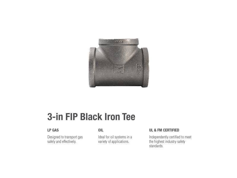 B&K Products 520-610Bc 3" Tee