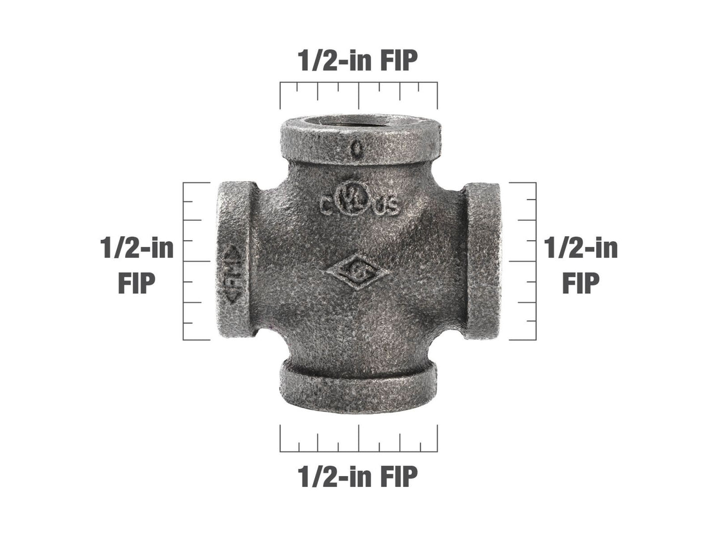 B&K Products 521-003Hc 1/2" Cross