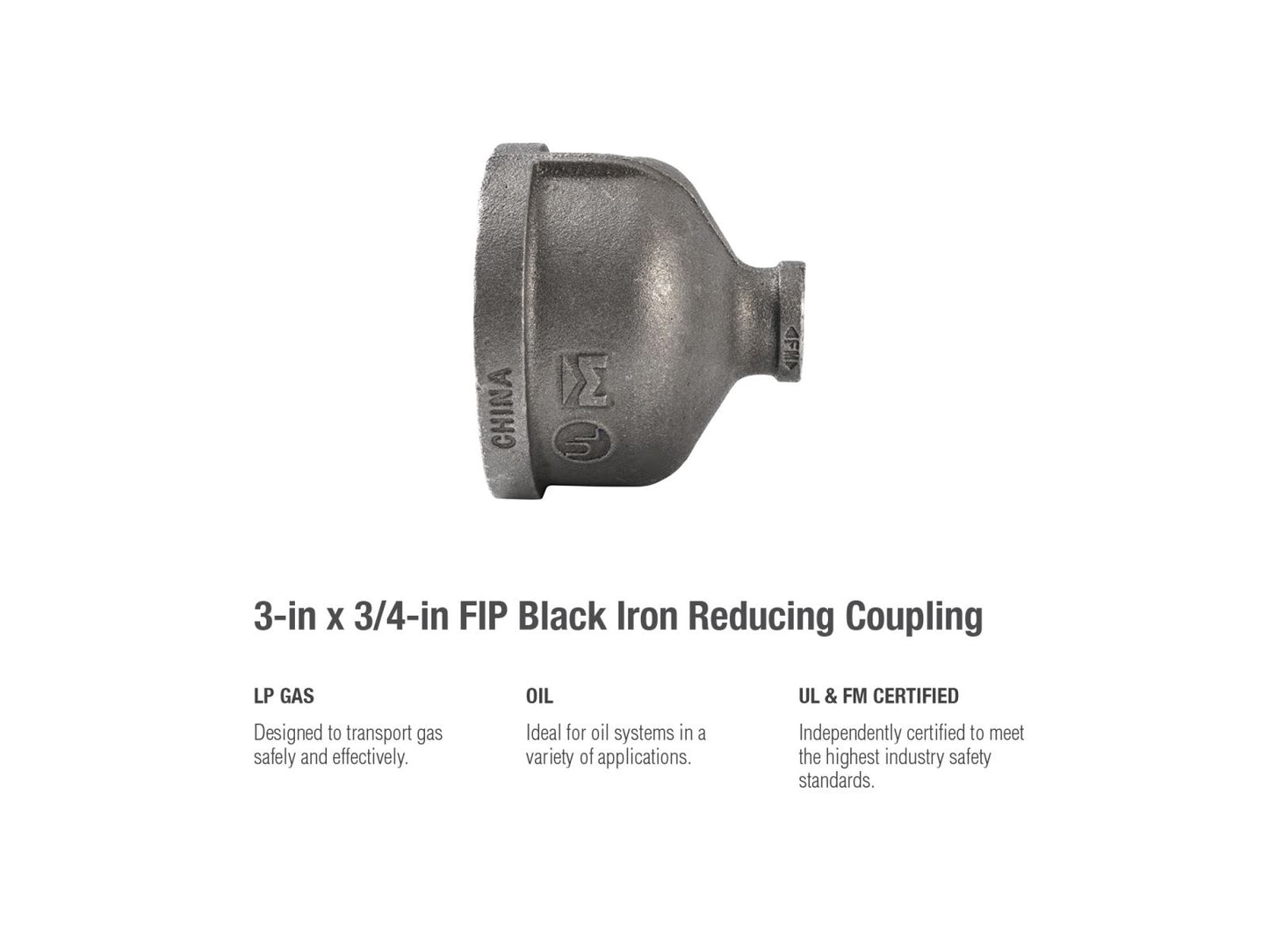 B&K Products 521-304 3 X 3/4 Reducing Coupling