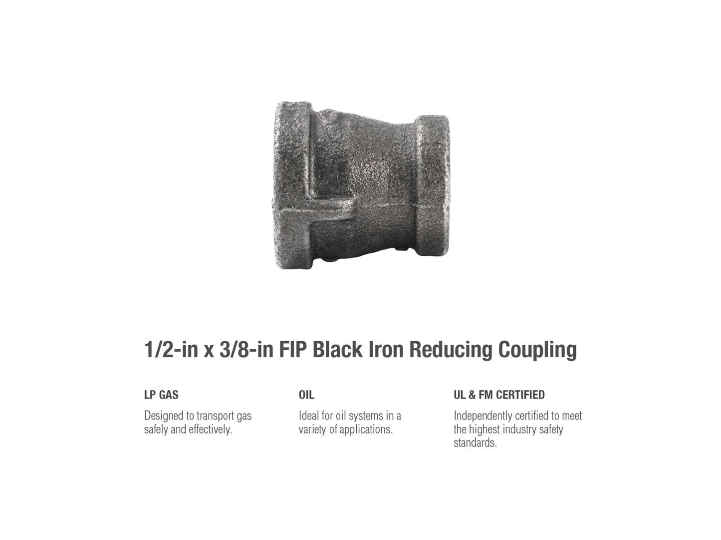 B&K Products 521-332Hn 1/2 X 3/8 Reducing Coupling