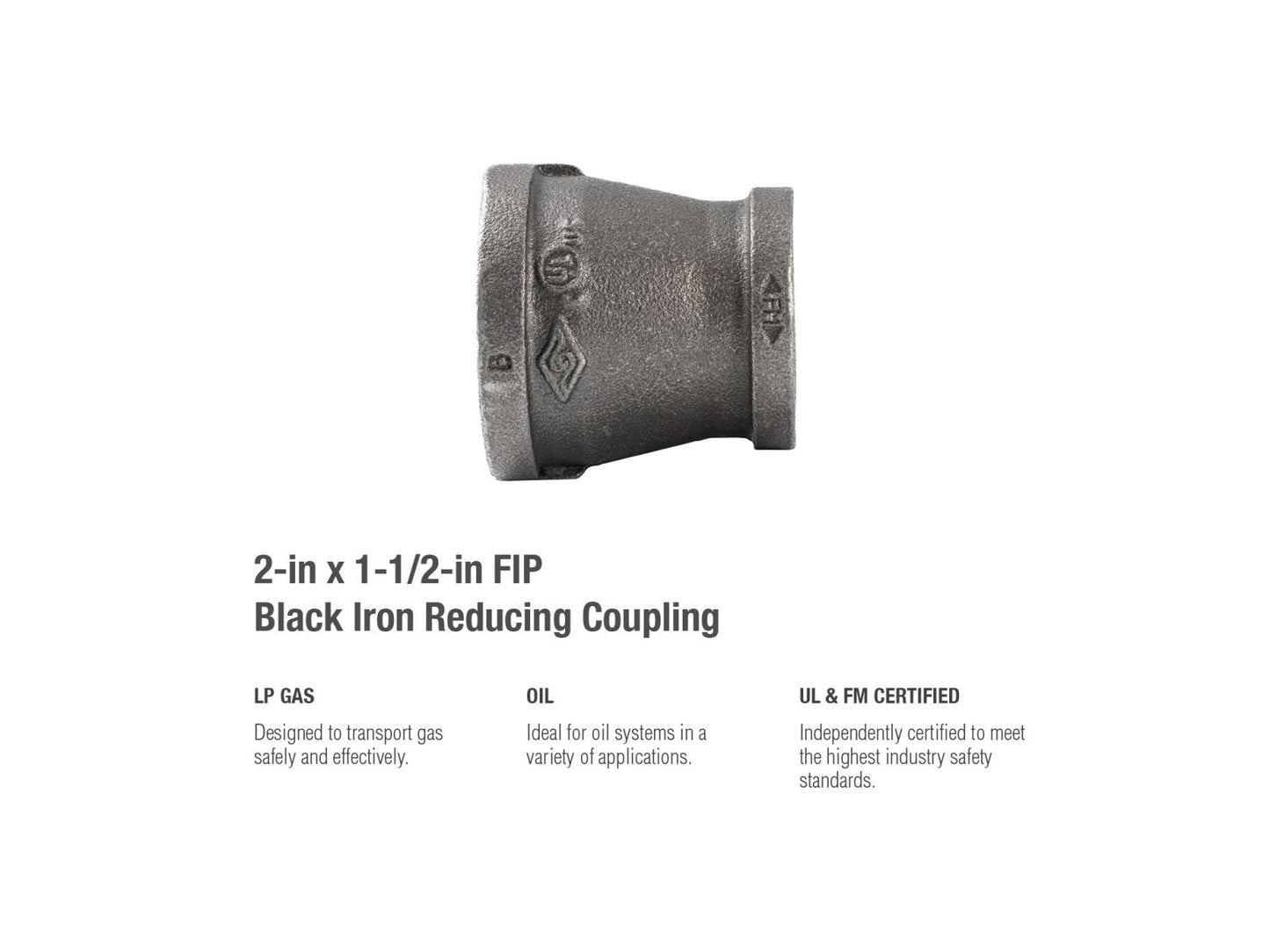 B&K Products 521-387 2 X 1-1/2 Reducing Coupling