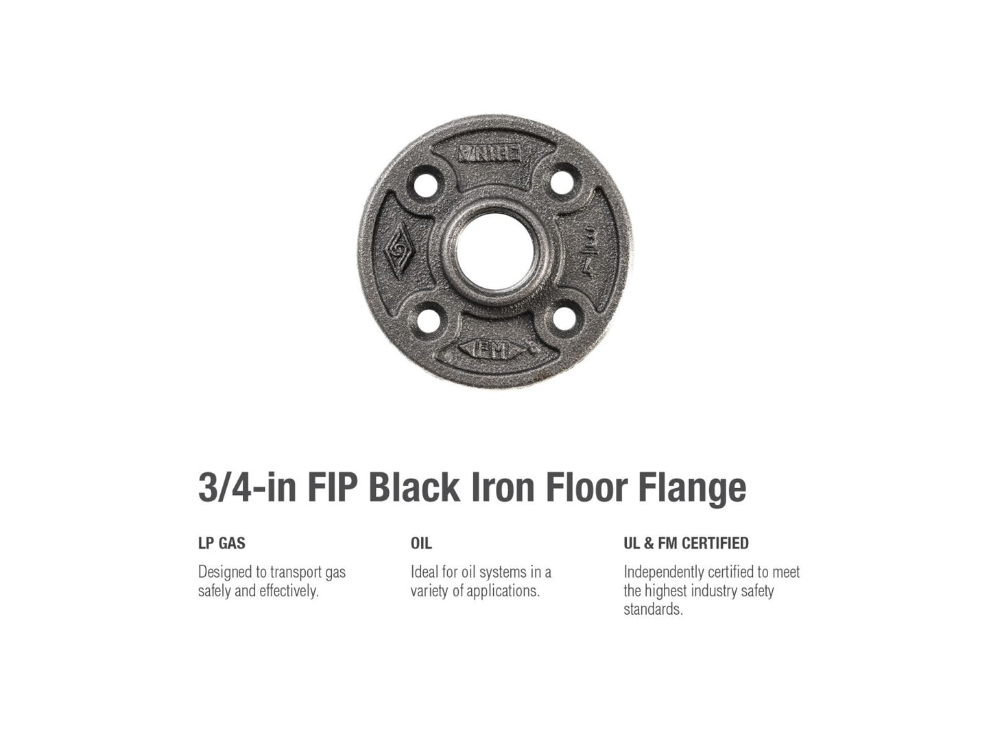 B&K Products 521-604Hp 3/4" Floor Flange