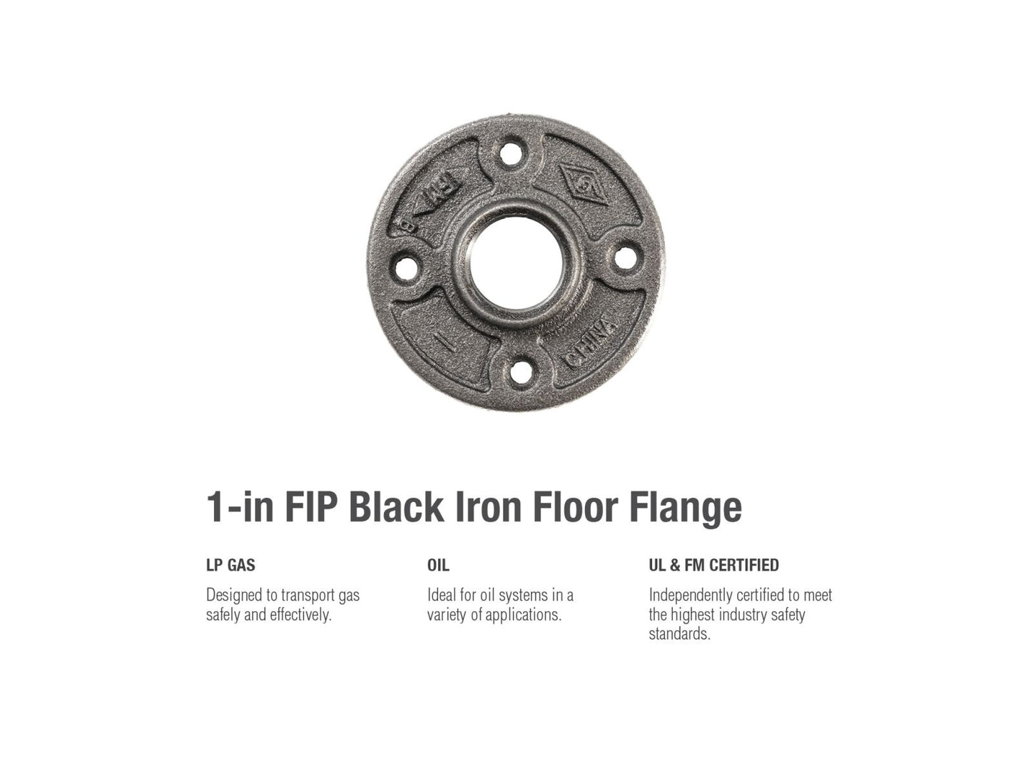 B&K Products 521-605Hn 1" Floor Flange