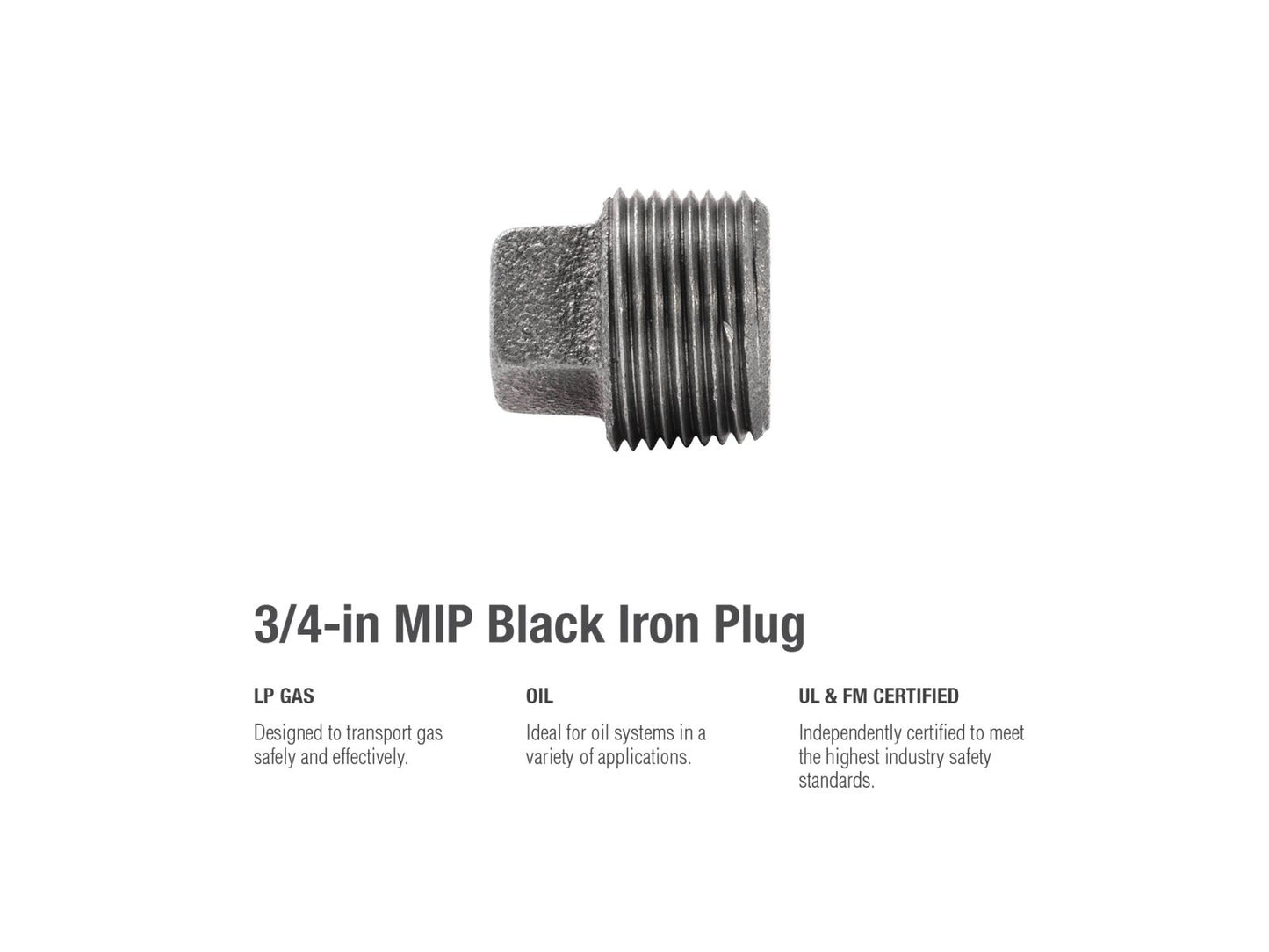 B&K Products 521-804Hn 3/4" Square Head Plug