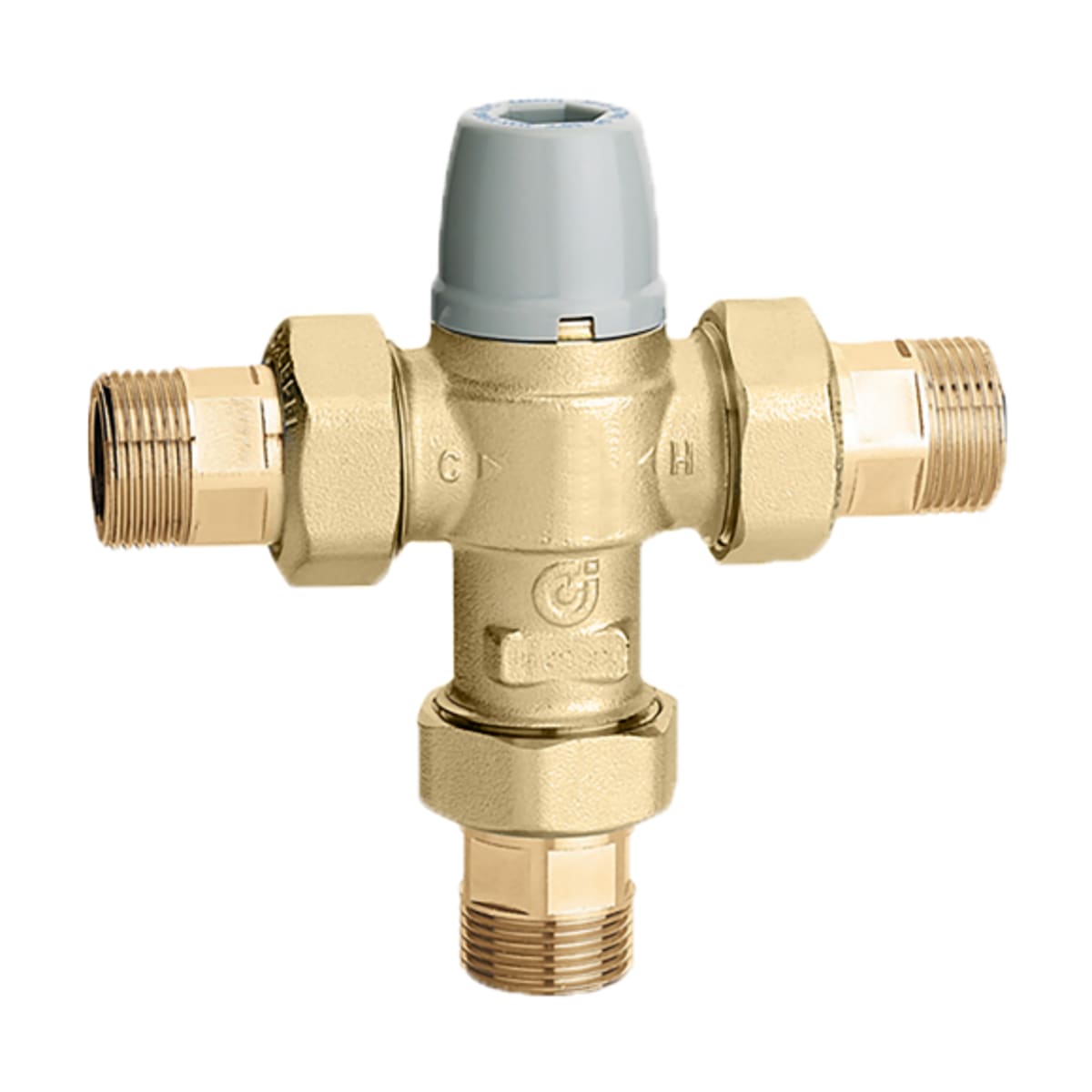 Caleffi 521362A 002 TubMixer™ 1" NPT ASSE 1070 Anti-Scald W/ Temp Gauge