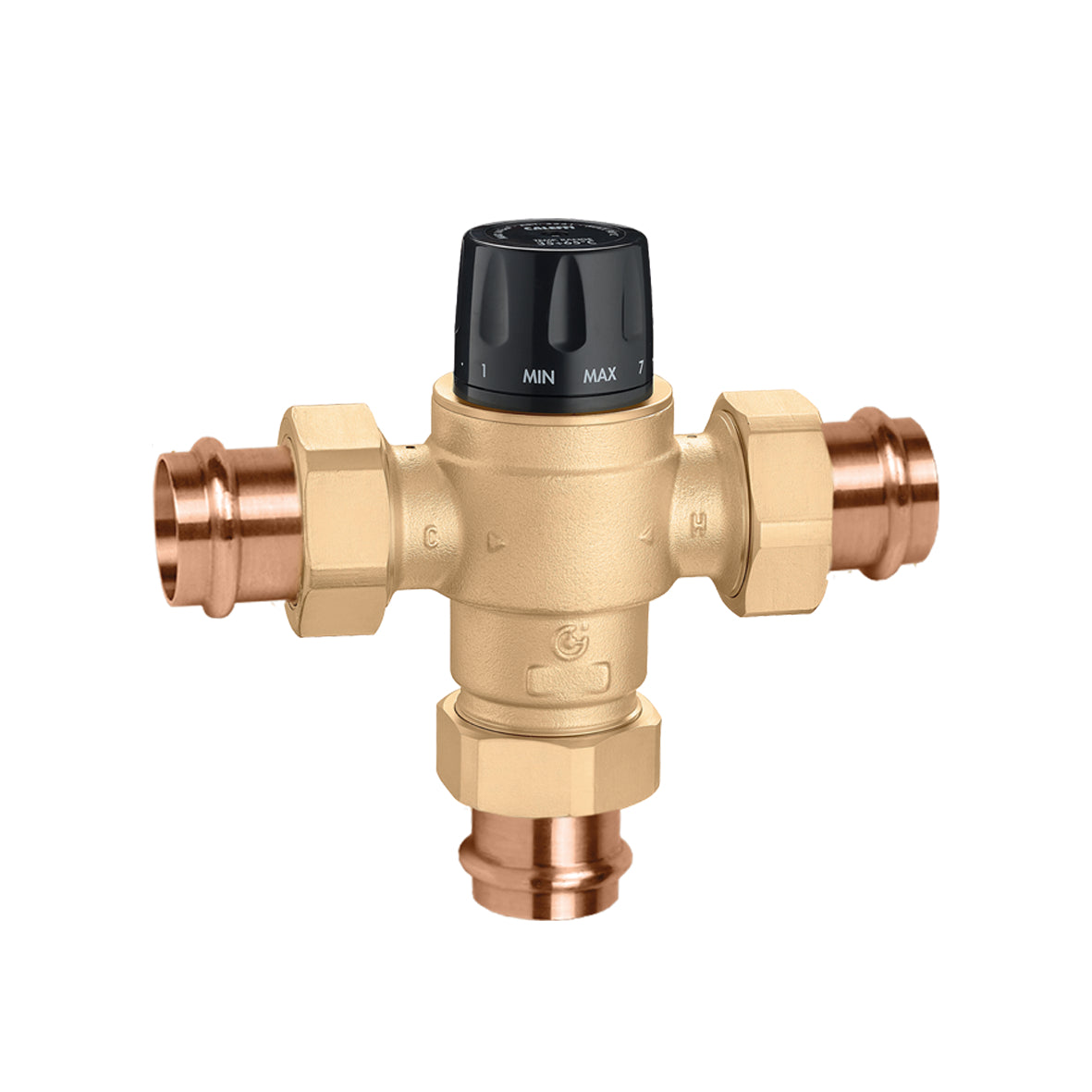 Caleffi 523166A MixCal+™ High Flow 3-Way Mixing Valve 1" Press-ASSE 1017