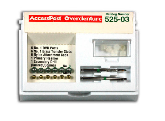 EDS 525-03 Essential Dental - Accesspost Stainless Steel Refills For Indirect/Coping Technique - Technique-Green/Size 3