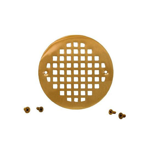 Jones Stephens C60807 4" Polished Brass Round Cast Coverall Strainer