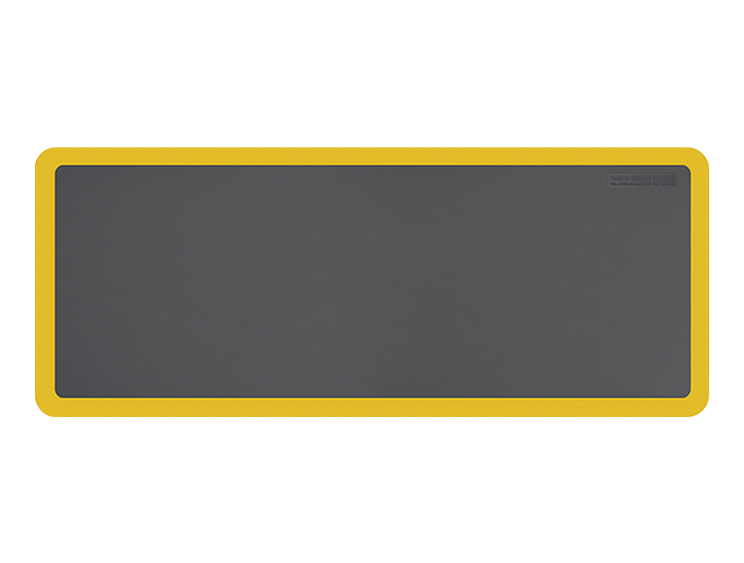 Smart Step 52SSGRYY Supreme Premium Performance Anti-Fatigue Mat, 5' x 2' x 3/4", Gray w/ Yellow Border