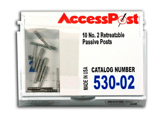 EDS 530-02 Essential Dental - Accesspost Stainless Steel Intro Kit-Blue/Size 2 - Intro Kit-Blue/Size 2