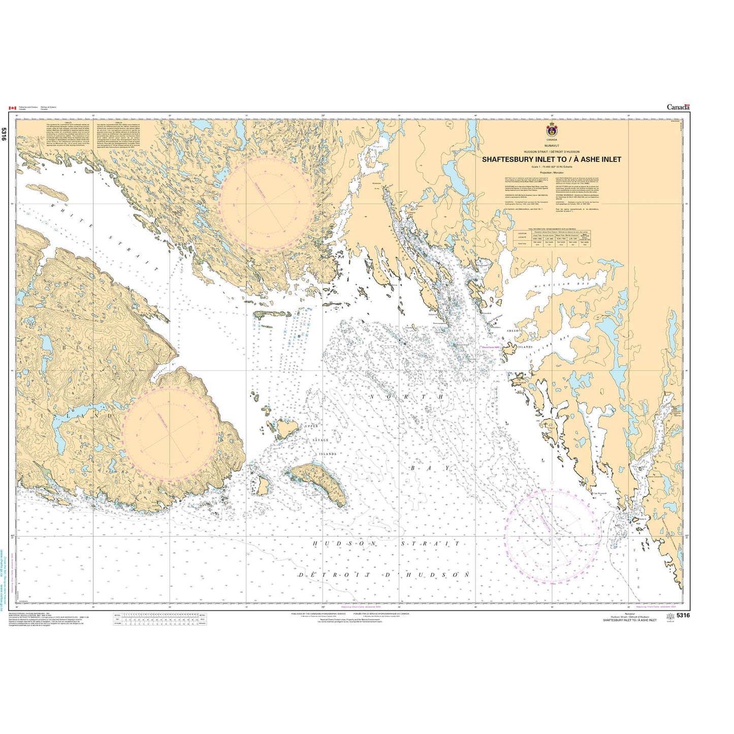 Paradise Clay CAN5316 CHS Chart Shaftesbury Inlet to/ Ashe Inlet