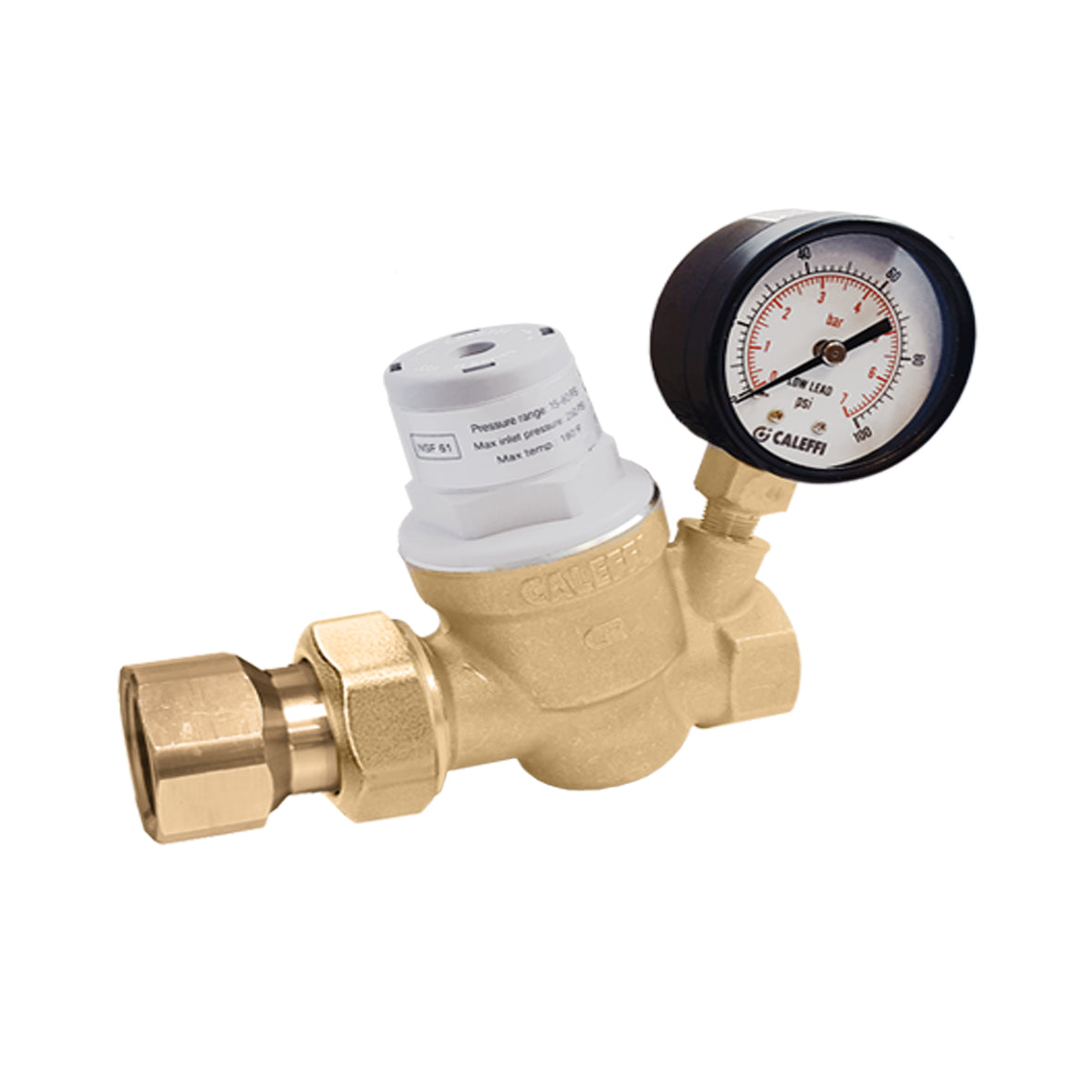 Caleffi 533340HA PressCal™ Compact PRV ASSE 1003, Single Union 1/2" NPT female union in, FNPT out