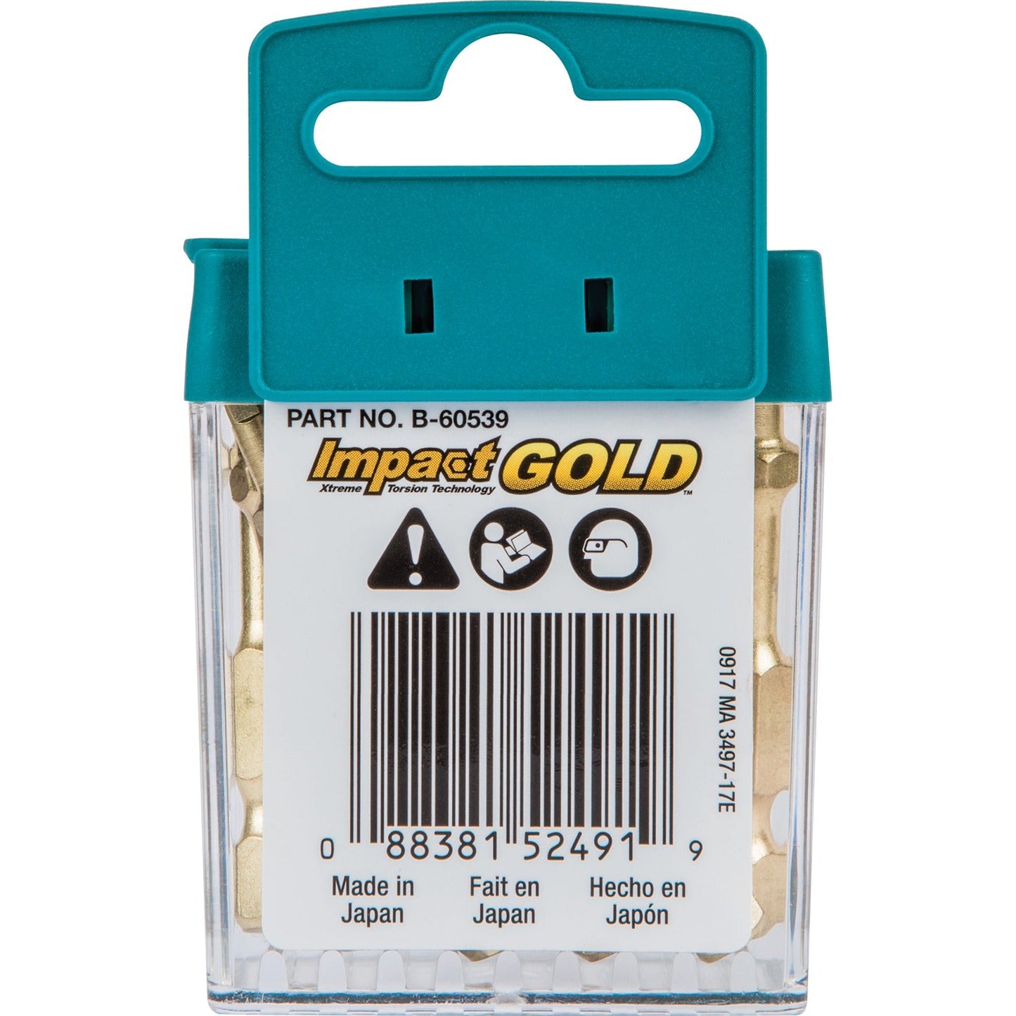 Makita B-60539 Impact GOLD® #2 Square Recess 2³ Power Bit, 15/pk