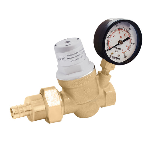 Caleffi 533750HA PressCal™ Compact PRV ASSE 1003, Single Union 3/4" PEX crimp union in, FNPT out