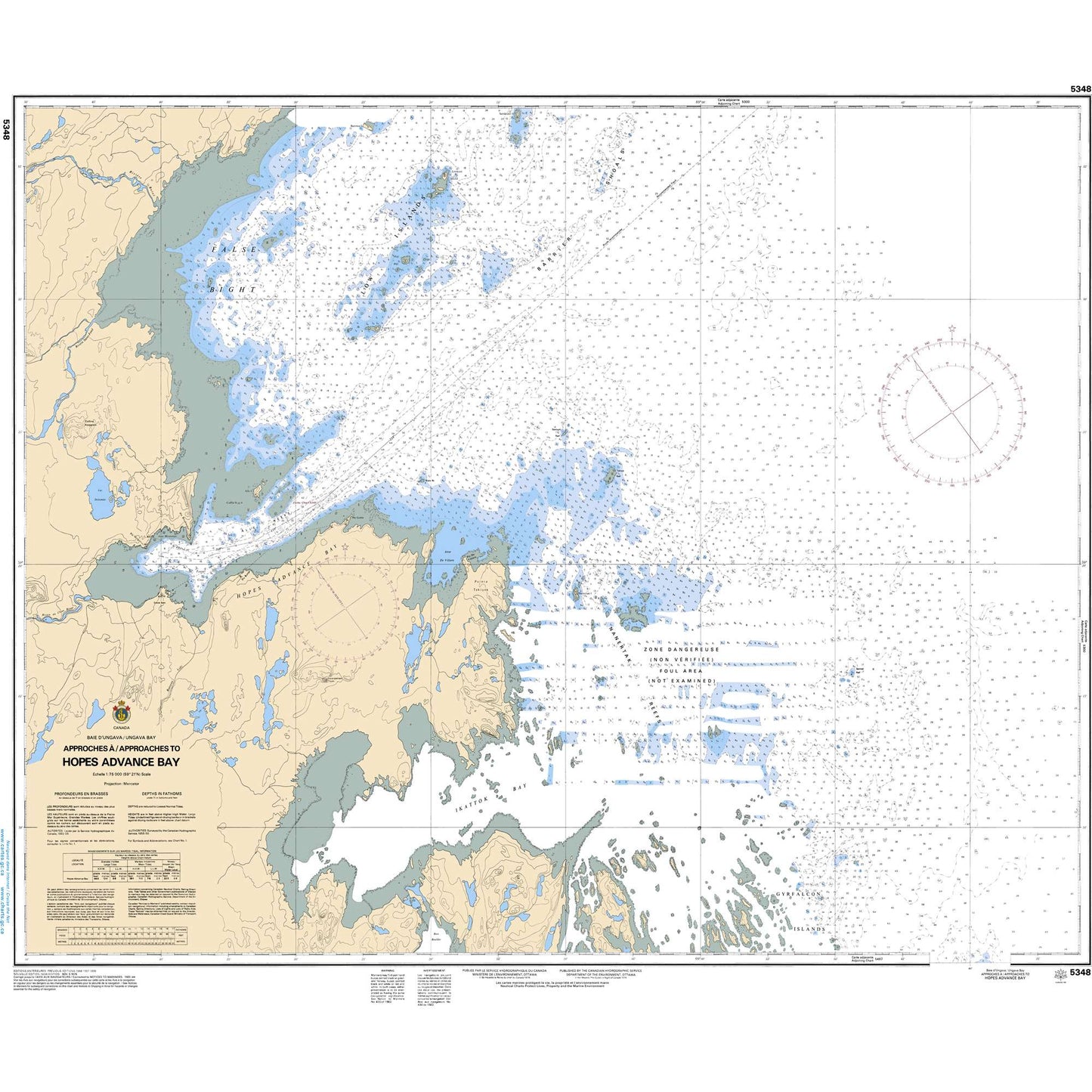 Paradise Clay CAN5348 CHS Chart Approches /Approaches to Hopes Advance Bay