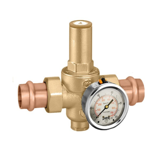 Caleffi 536083A 106 PressCal™ HP PRV High Range (90 - 150 PSI) Dual Union 1-1/2" press