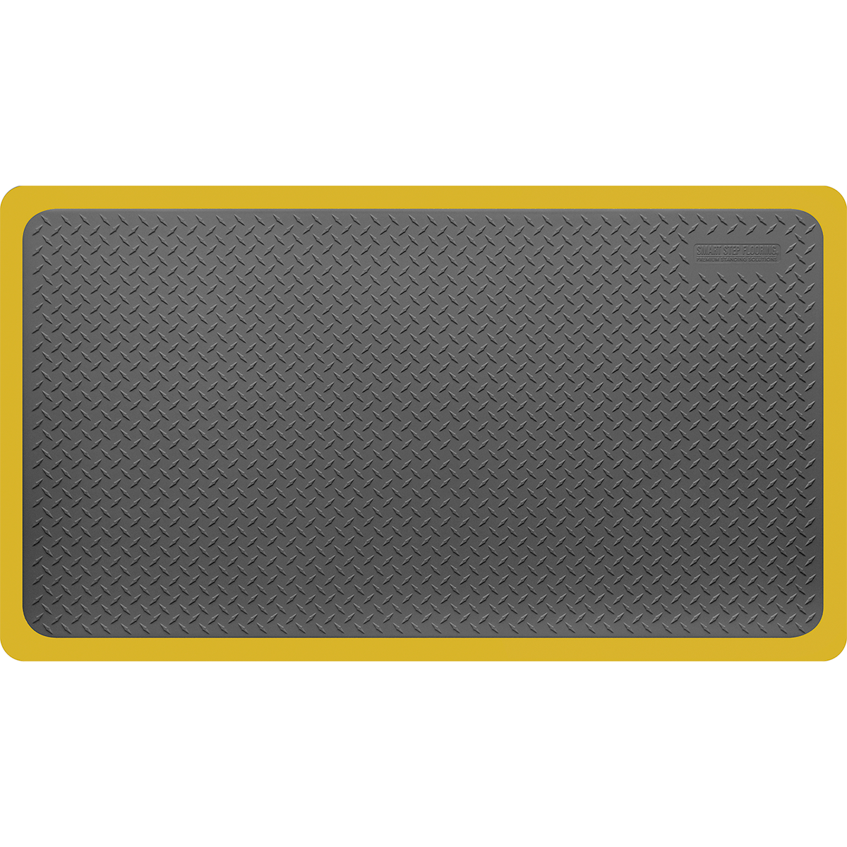 Smart Step 53MXFGRYY Maxum Performance Series, 57" x 32" x 3/4", Gray w/ Yellow Border